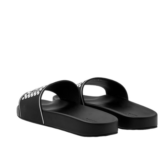 Authentic VERSACE Checkered Black & White Slides. 
Size 37 Women’s. 
Pristine. - Picture 4 of 6